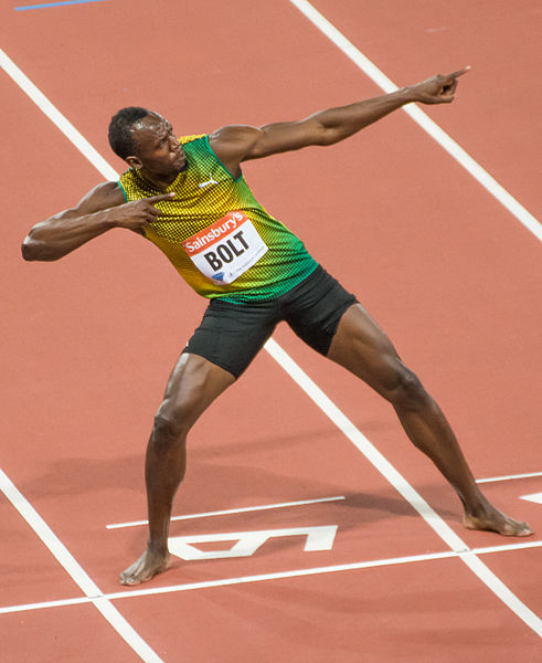 Usain Bolt (photo from Wikimedia Commons)