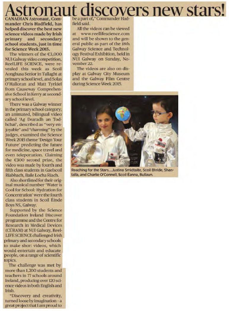 Nov 2015 Connacht Tribune